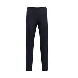 Lafayette 148 NY Gramercy Stretch Pants Womens 2 Black Crop Ankle Side Zip Pleat